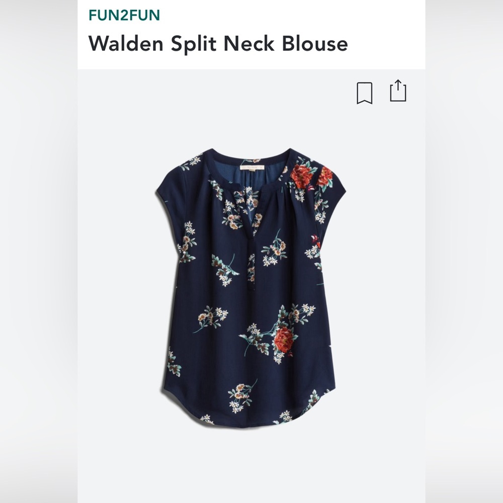 fun2fun Macy blue floral blouse